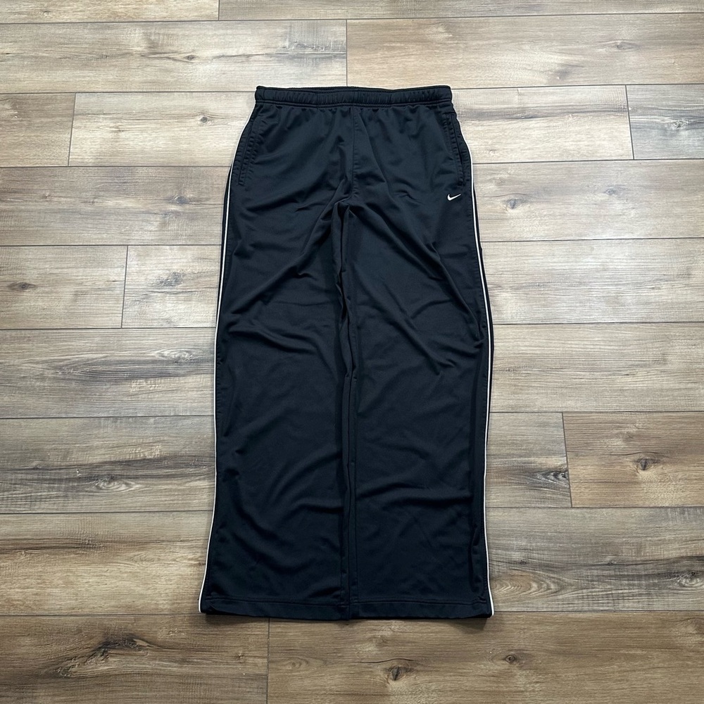 Vintage 2000s Y2K Nike Black Wide Leg Track Pants